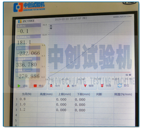 30N觸控屏彈簧試驗(yàn)機(jī)測(cè)試曲線(xiàn)